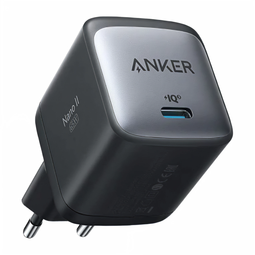 Сетевое зарядное устройство Anker 715 Nano II мощностью 65 Вт (USB-C) (GaN)